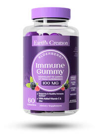 Натуральная добавка Earth‘s Creation Immune Gummy Elderberry, 60 желеек