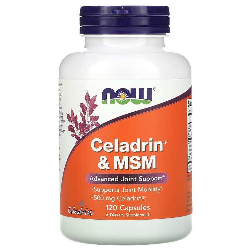 Препарат для суставов и связок NOW Celadrin &amp; MSM 500 mg, 120 капсул