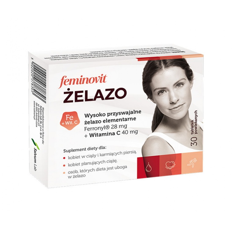 Вітаміни та мінерали Salvum Feminovit Zelazo, 30 капсул