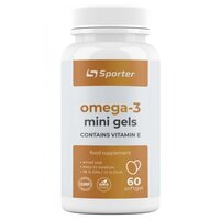 Жирные кислоты Sporter Omega 3 500 mg Vitamin E, 60 капсул