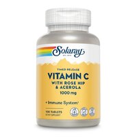 Витамины и минералы Solaray Vitamin C with Rose Hip &amp; Acerola 1000 mg Tamed Release, 100 таблеток