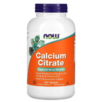 Витамины и минералы NOW Calcium Citrate Tablets, 250 таблеток