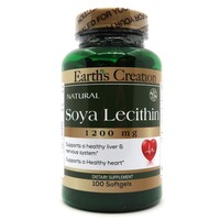 Натуральна добавка Earth‘s Creation Soya Lecithin 1200 mg, 100 капсул