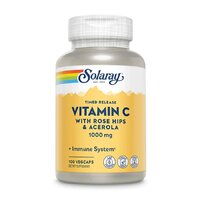 Витамины и минералы Solaray Vitamin C with Rose Hip &amp; Acerola 1000 mg Tamed Release, 100 вегакапсул