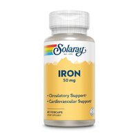 Витамины и минералы Solaray Iron 50 mg, 60 вегакапсул