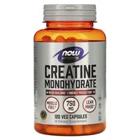 Креатин NOW Sports Creatine Monohydrate, 120 вегакапсул