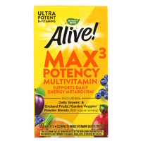 Витамины и минералы Nature's Way Alive! Max3 Potency Multivitamin, 90 таблеток