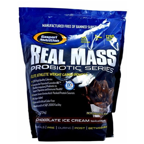 Гейнер Gaspari Real Mass Probiotic, 2.7 кг