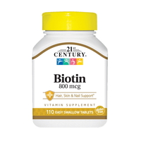 Витамины и минералы 21st Century Biotin 800 mcg, 110 таблеток