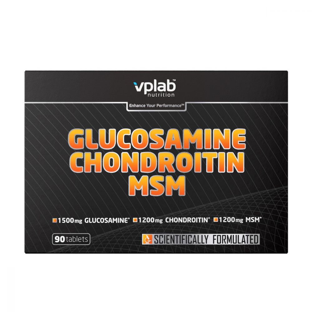 Препарат для суглобів і зв'язок VPLab Glucosamine Chondroitin MSM, 90 таблеток