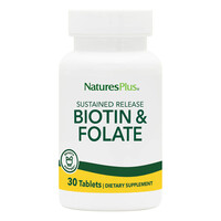 Витамины и минералы Natures Plus Biotin and Folate, 30 таблеток