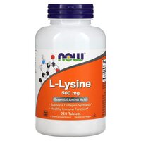 Аминокислота NOW L-Lysine 500 mg, 250 таблеток