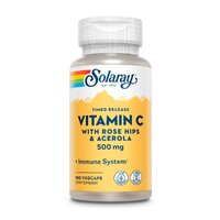 Витамины и минералы Solaray Vitamin C with Rose Hip &amp; Acerola 500 mg Tamed Release, 100 вегакапсул