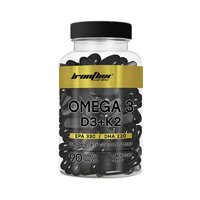 Жирные кислоты IronFlex Omega 3 D3+K2, 90 капсул