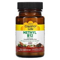 Витамины и минералы Country Life Methyl B12 1000 mcg, 60 леденцов