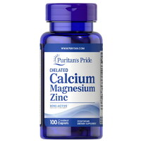 Витамины и минералы Puritan's Pride Calcium Magnesium Zinc, 100 капсул