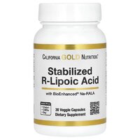 Натуральная добавка California Gold Nutrition Stabilized R-Lipoic Acid, 30 вегакапсул