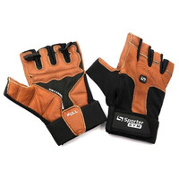 Перчатки для фитнеса Sporter Air system 554, черно-коричневые