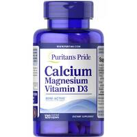 Витамины и минералы Puritan's Pride Calcium Magnesium Vitamin D3, 120 каплет