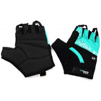 Перчатки для фитнеса Sporter Girl Gripps 734, черно-бирюзовые