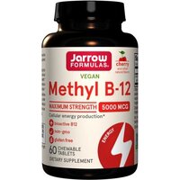 Витамины и минералы Jarrow Formulas Vegan  Methyl B-12 5000 mcg, 60 жевательных таблеток