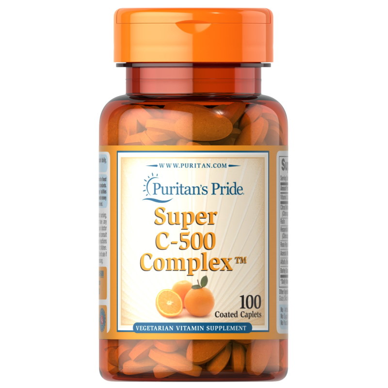 Вітаміни та мінерали Puritan's Pride Vitamin C-500 mg Complex, 100 каплет