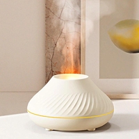 Увлажнитель воздуха портативный Kinscoter DQ-705 Volcano аромадифузор электрический, эффект пламени, Белый