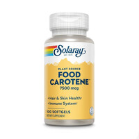 Витамины и минералы Solaray Food Carotene 7500 mcg, 100 капсул