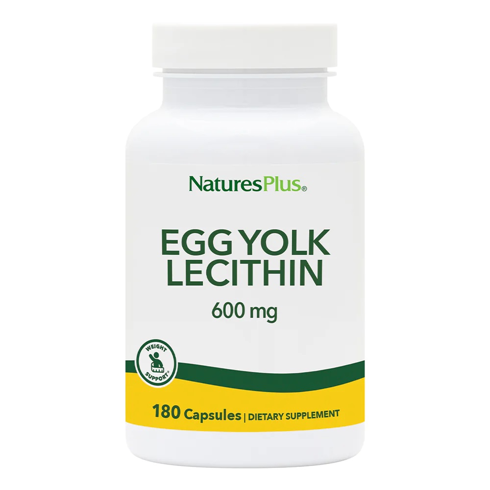Натуральна добавка Natures Plus Egg Yolk Lecithin 600 mg, 180 вегакапсул