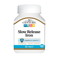 Витамины и минералы 21st Century Slow Release Iron, 60 таблеток