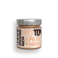 Заменитель питания TOM Арахисовая паста кранч с финиками и белым шоколадом, 180 грамм - стекло