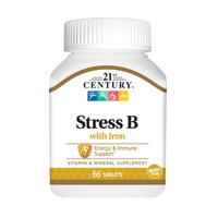 Витамины и минералы 21st Century Stress B with Iron, 66 таблеток