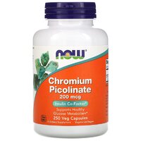 Витамины и минералы NOW Chromium Picolinate, 250 вегакапсул