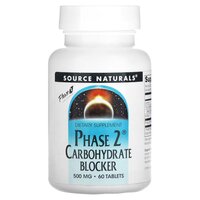 Натуральная добавка Source Naturals Phase 2 Carbohydrate Blocker, 60 таблеток