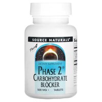 Натуральная добавка Source Naturals Phase 2 Carbohydrate Blocker, 30 таблеток