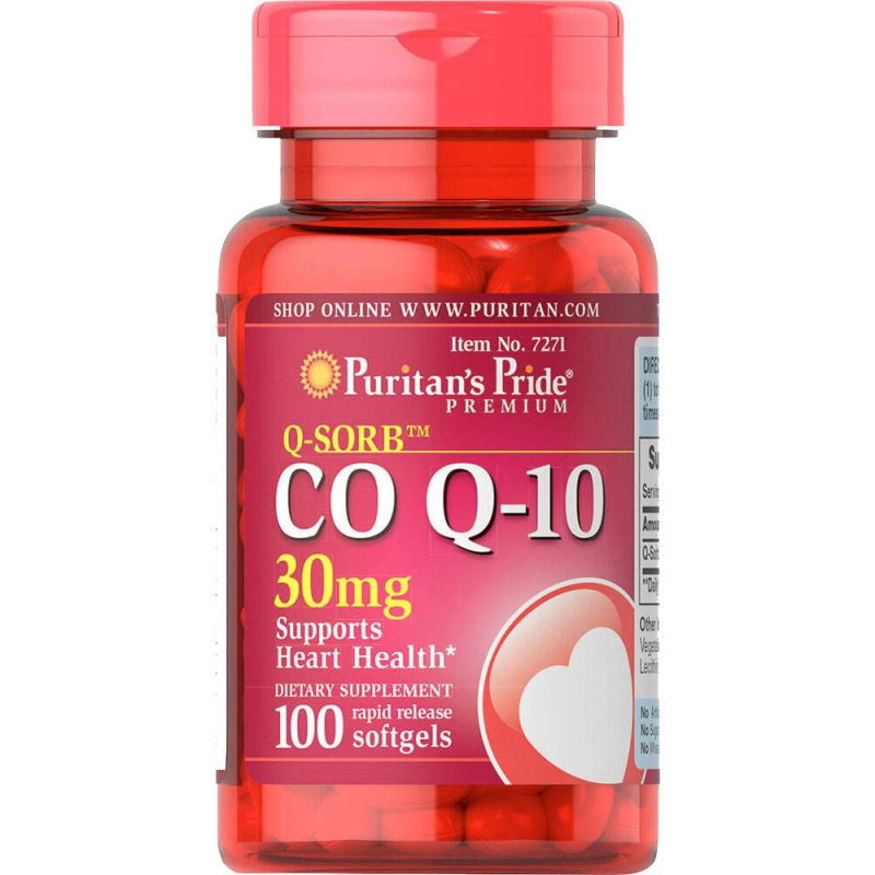 Натуральная добавка Puritan's Pride CO Q10 30 mg, 100 капсул