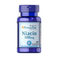 Витамины и минералы Puritan's Pride Niacin 100 mg, 100 таблеток, СРОК 07.22