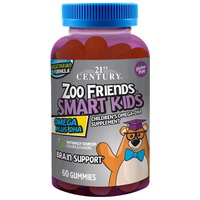 Жирні кислоти 21st Century Zoo Friends Smart Kids Omega Plus DHA, 60 желеєк
