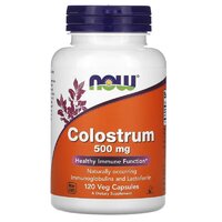 Натуральная добавка NOW Colostrum 500 mg, 120 капсул