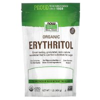 Замінник харчування NOW Organic Erythritol, 454 грам