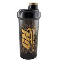 Шейкер Optimum (закрутка/сетка), 700 мл, Black/Gold