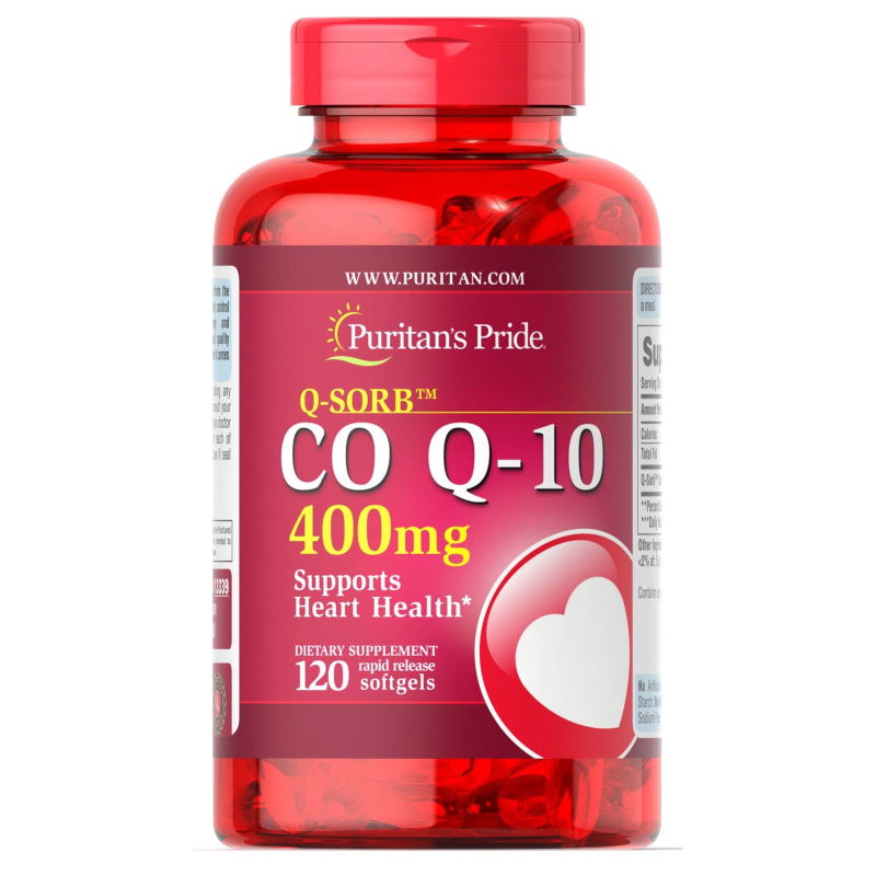 Натуральна добавка Puritan's Pride CO Q10 400 mg, 120 капсул