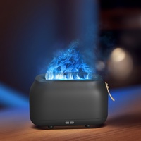 Увлажнитель воздуха портативный Kinscoter iFLAME HZ005 аромадифузор электрический, эффект пламени, Dark Grey