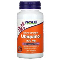 Натуральная добавка NOW Ubiquinol 200 mg, 60 капсул