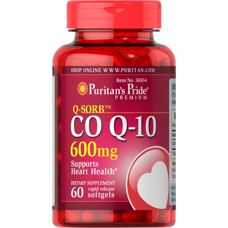 Натуральная добавка Puritan's Pride CO Q10 600 mg, 60 капсул