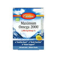 Жирні кислоти Carlson Labs Maximum Omega 2000, 30 капсул