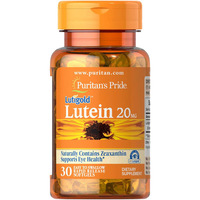 Натуральная добавка Puritan's Pride Lutein 20 mg with Zeaxanthin, 30 капсул
