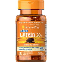 Натуральная добавка Puritan's Pride Lutein 20 mg with Zeaxanthin, 60 капсул