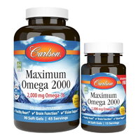 Жирні кислоти Carlson Labs Maximum Omega 2000, 90+30 капсул