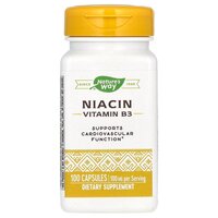 Витамины и минералы Nature's Way Niacin 100 mg, 100 капсул